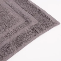 Badematte Baumwolle einfarbig grau 45x70cm