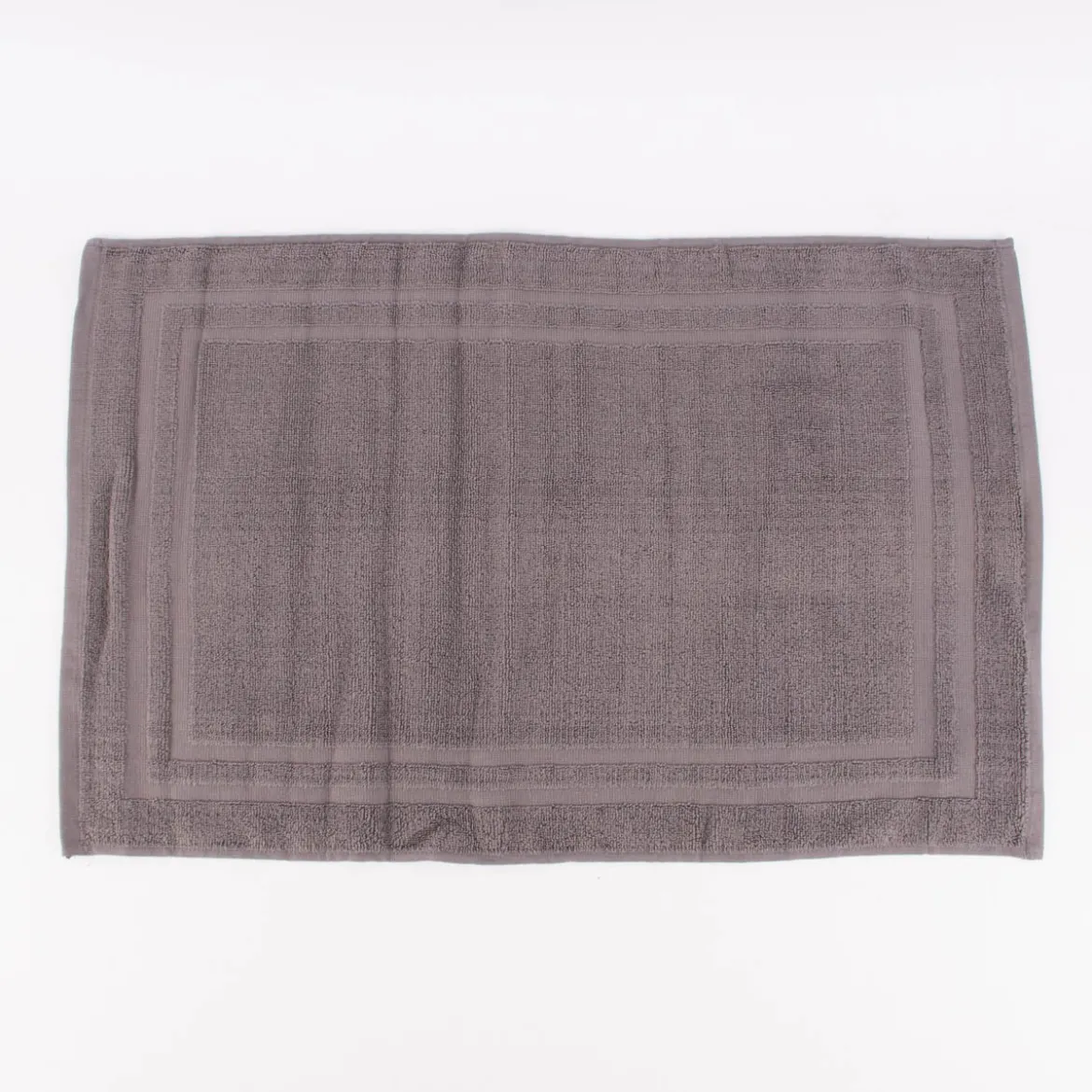 Badematte Baumwolle einfarbig grau 45x70cm