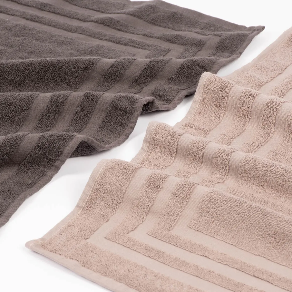 Badematte Bio Baumwolle einfarbig taupe 45x70cm