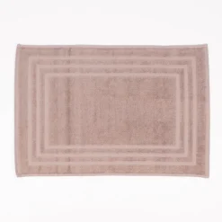 Badematte Bio Baumwolle einfarbig taupe 45x70cm