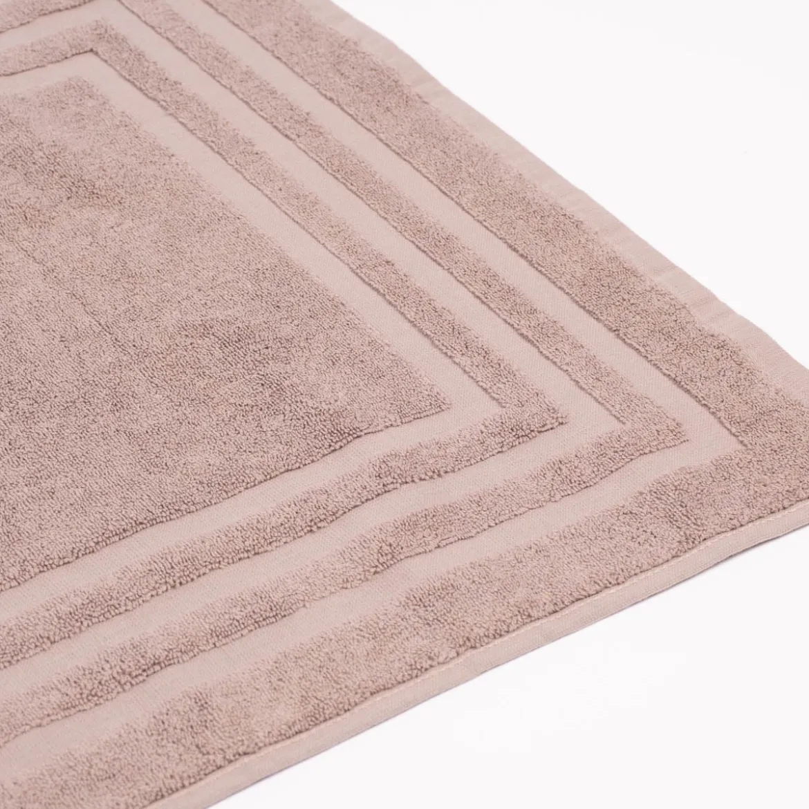 Badematte Bio Baumwolle einfarbig taupe 45x70cm