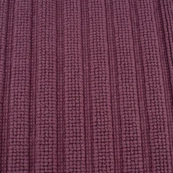 Badematte gestreift einfarbig aubergine 50x70cm