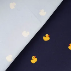 Badeshorts Stoff Bade-Ente recycelt wasserabweisend schnell trocknend dunkelblau 1,48m Breite