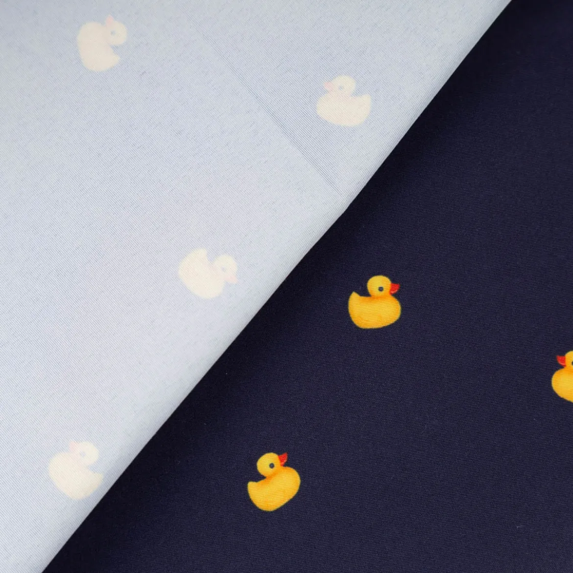 Badeshorts Stoff Bade-Ente recycelt wasserabweisend schnell trocknend dunkelblau 1,48m Breite