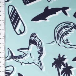 Badeshorts Stoff Surfers Paradise recycelt wasserabweisend schnell trocknend türkis 1,48m Breite