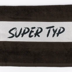 Badetuch aus Baumwolle Super Typ schwarz weiß 70x140cm von La Vida