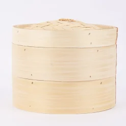 Bambus Dämpfer mit 2 Einsätzen natur 20,5x15cm