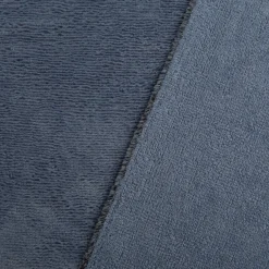 Bambus Fleece Stoff mit Baumwolle uni blau 1,45m Breite
