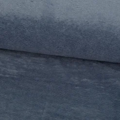 Bambus Fleece Stoff mit Baumwolle uni blau 1,45m Breite