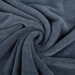 Bambus Fleece Stoff mit Baumwolle uni blau 1,45m Breite