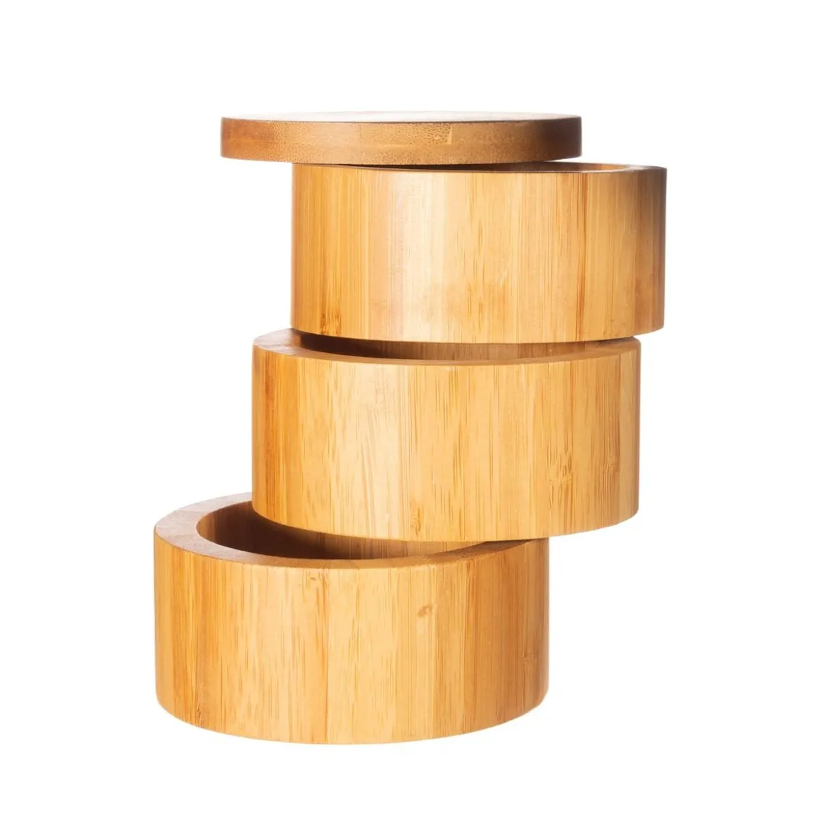 Bambus Gewürzbox 3teilig mit Deckel von Sass & Belle 13x9,5cm