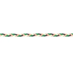 Band Fäden Polyester geflochten grün altrosa creme grau Breite: 7mm