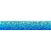 Band Glitzer Farbverlauf silberfarbig blau Breite: 2,5cm
