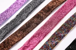 Band Glitzer lila Breite: 2,5cm
