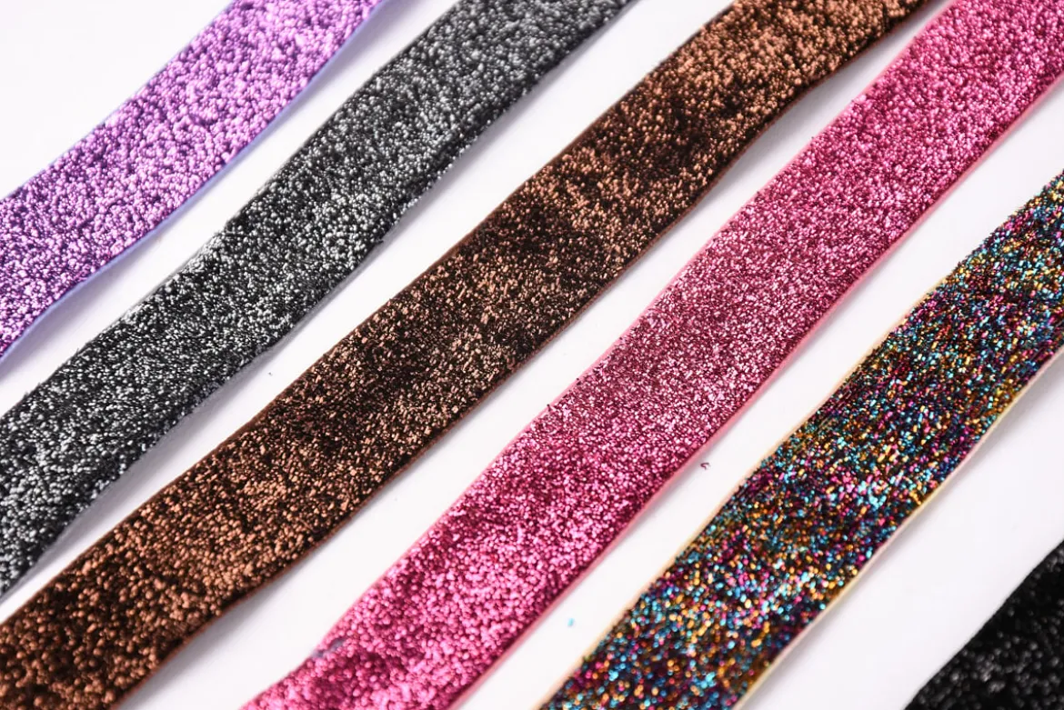 Band Glitzer lila Breite: 2,5cm