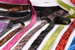 Band Glitzer lila Breite: 2,5cm