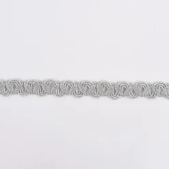 Band Lurex Glitzer silber Breite: 1,5cm