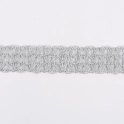 Band Lurex Glitzer silber Breite: 3,5cm