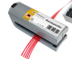 Bandspleißer Geschenkband Spleißer Kunststoff grau 9x3cm