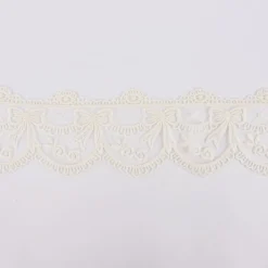 Band Tüllspitze Schleifen creme Breite: 7,5cm