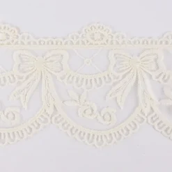 Band Tüllspitze Schleifen creme Breite: 7,5cm