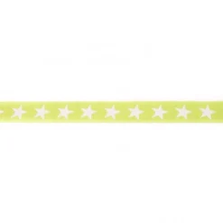 Baumwollband apfelgrün weiß Sterne Breite: 1,5cm
