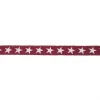 Baumwollband braun weiß Sterne Breite: 1,5cm
