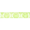 Baumwollband creme mit Ornament grün Breite: 2,5cm