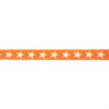 Baumwollband orange weiß Sterne Breite: 1,5cm