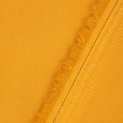 Baumwolle Stoff Meterware Satin Spandex gelb ocker 1,45m Breite