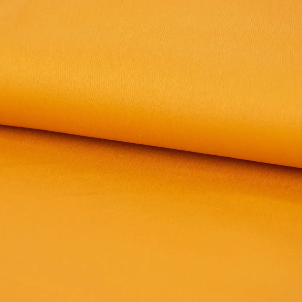 Baumwolle Stoff Meterware Satin Spandex gelb ocker 1,45m Breite