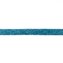 Baumwoll Flachkordel Kordel petrol weiß Breite: 2cm