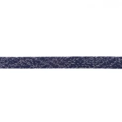 Baumwoll Flachkordel Kordel dunkelblau weiß Breite: 2cm
