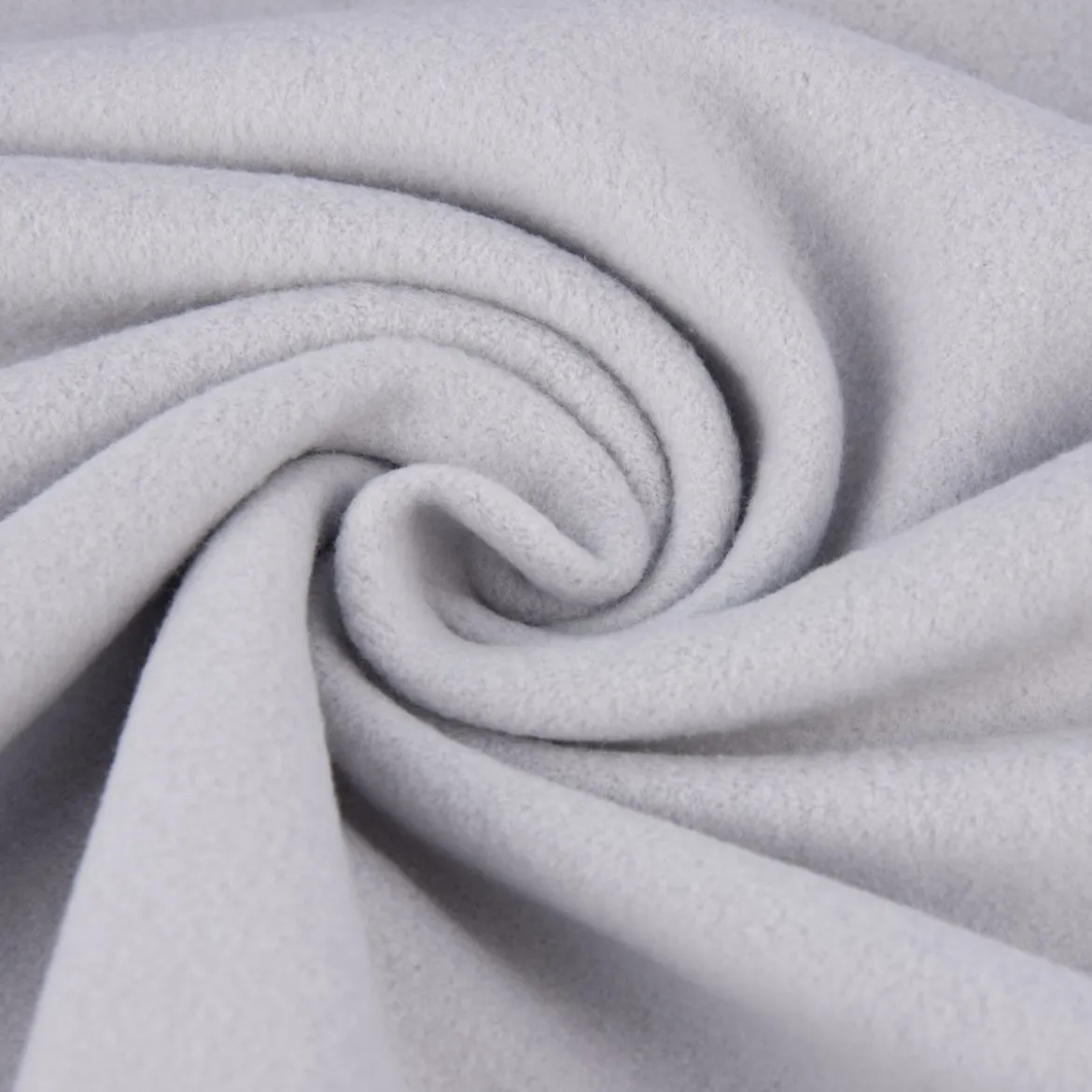 Baumwollfleece Fleece aus Baumwolle einfarbig hellgrau 1,45m