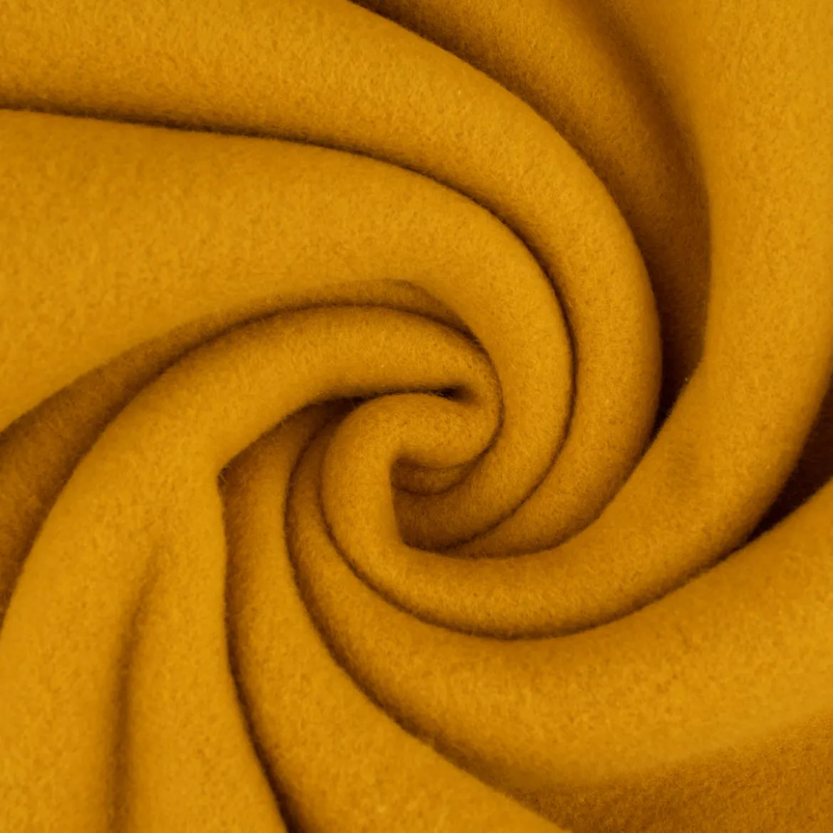 Baumwollfleece Fleece aus Baumwolle einfarbig ocker 1,45m