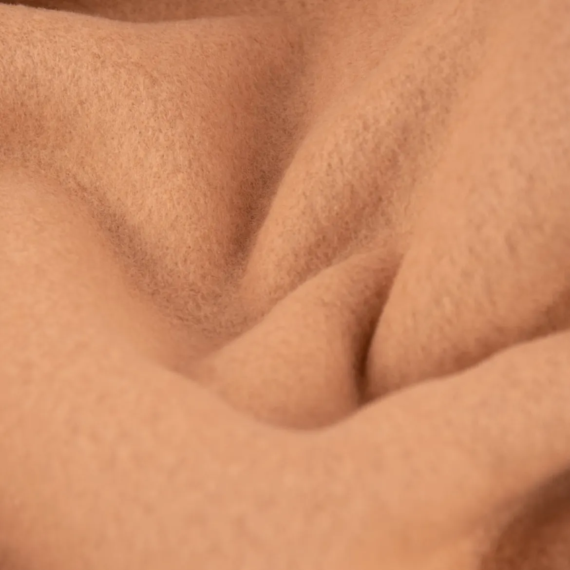 Baumwollfleece Fleecestoff aus Baumwolle gebürstet einfarbig muskat-beige 1,5m