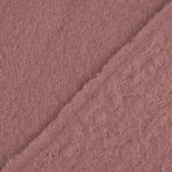 Baumwollfleece Fleecestoff aus Baumwolle gebürstet einfarbig mauve 1,5m