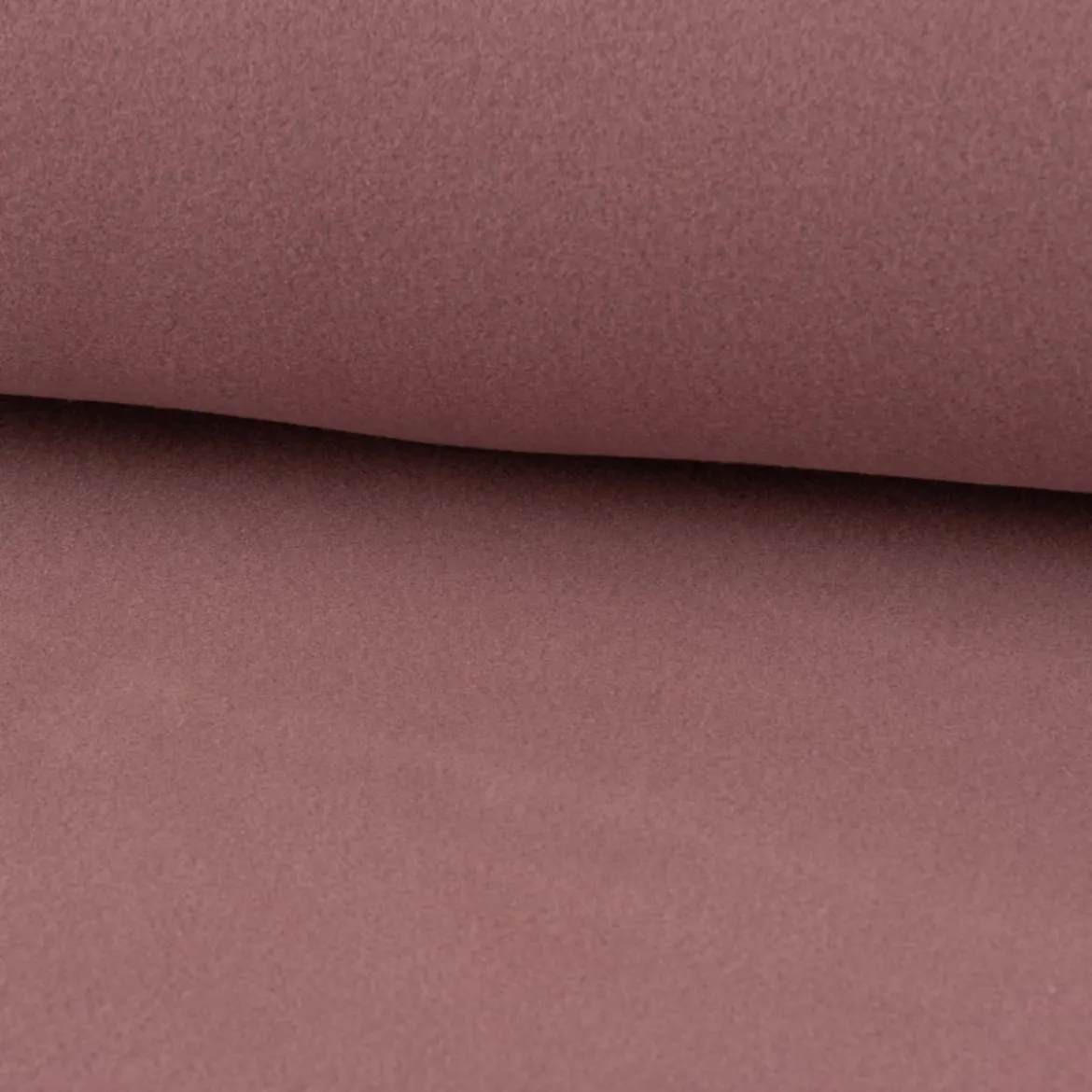 Baumwollfleece Fleecestoff aus Baumwolle gebürstet einfarbig mauve 1,5m