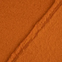 Baumwollfleece Fleecestoff aus Baumwolle gebürstet einfarbig karamellbraun 1,5m
