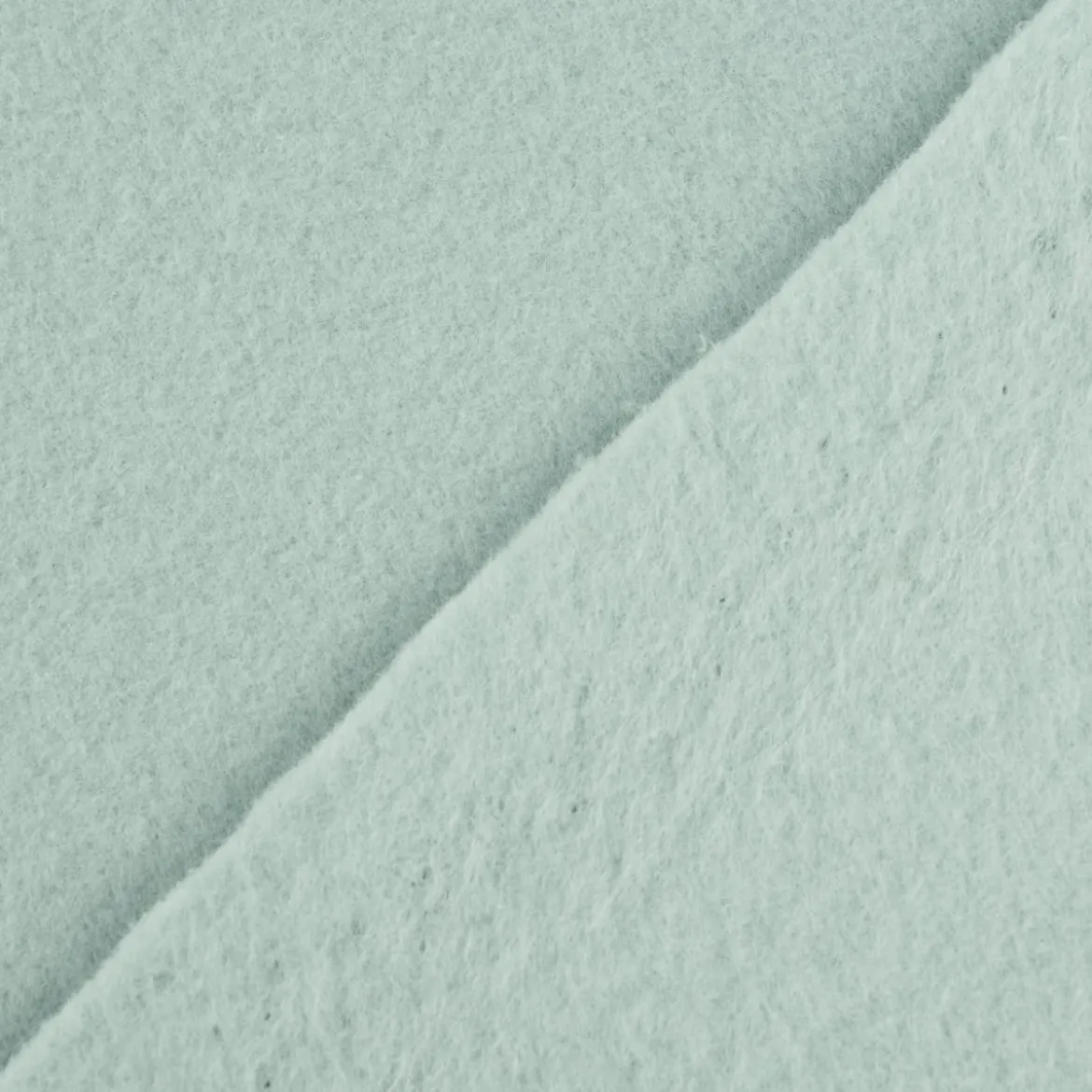 Baumwollfleece Fleecestoff aus Baumwolle gebürstet einfarbig eisblau 1,5m