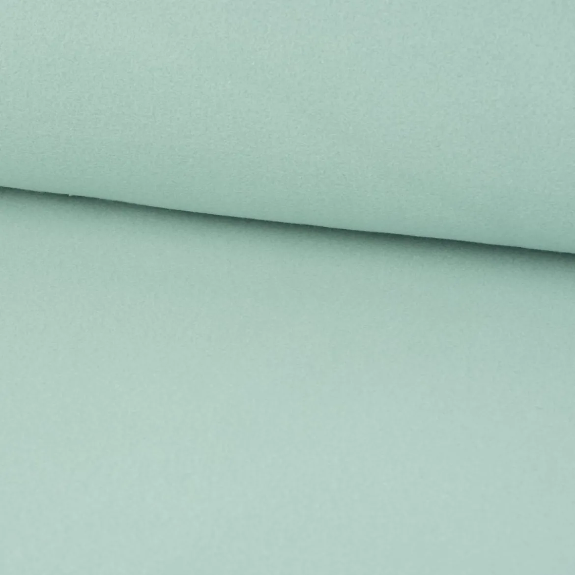 Baumwollfleece Fleecestoff aus Baumwolle gebürstet einfarbig eisblau 1,5m