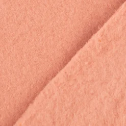 Baumwollfleece Fleecestoff aus Baumwolle gebürstet einfarbig koralle 1,5m