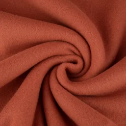 Baumwollfleece Fleecestoff aus Baumwolle gebürstet einfarbig rosenholz 1,5m