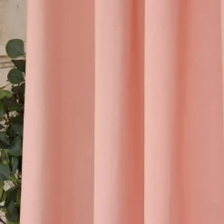 Baumwollgardine Ösenvorhang aus Baumwolle rosa 135x240cm