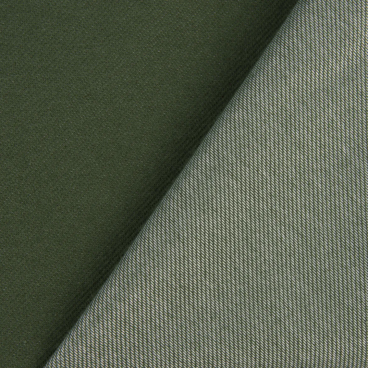 Baumwoll-Jeansstoff mit Elasthan Stretchjeans-Stoff weich einfarbig dunkelgrün 1,5m Breite