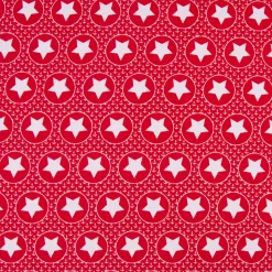 Baumwolljeresy Jersey BIPP Design Mini Anker Sterne Kreis rot weiß 1,50m Breite