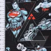 Baumwolljersey Digitaldruck Justice League Superhelden schwarz blau rot 1,5m Breite