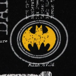 Baumwolljersey Jersey Batman™© Auto schwarz weiß gelb 1,50m Breite