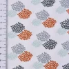 Baumwolljersey Jersey Bio Organic Tupfen Punkte Feuerwerk weiß grau orange mint 1,45m Breite