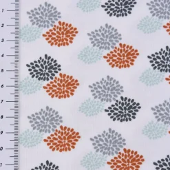 Baumwolljersey Jersey Bio Organic Tupfen Punkte Feuerwerk weiß grau orange mint 1,45m Breite